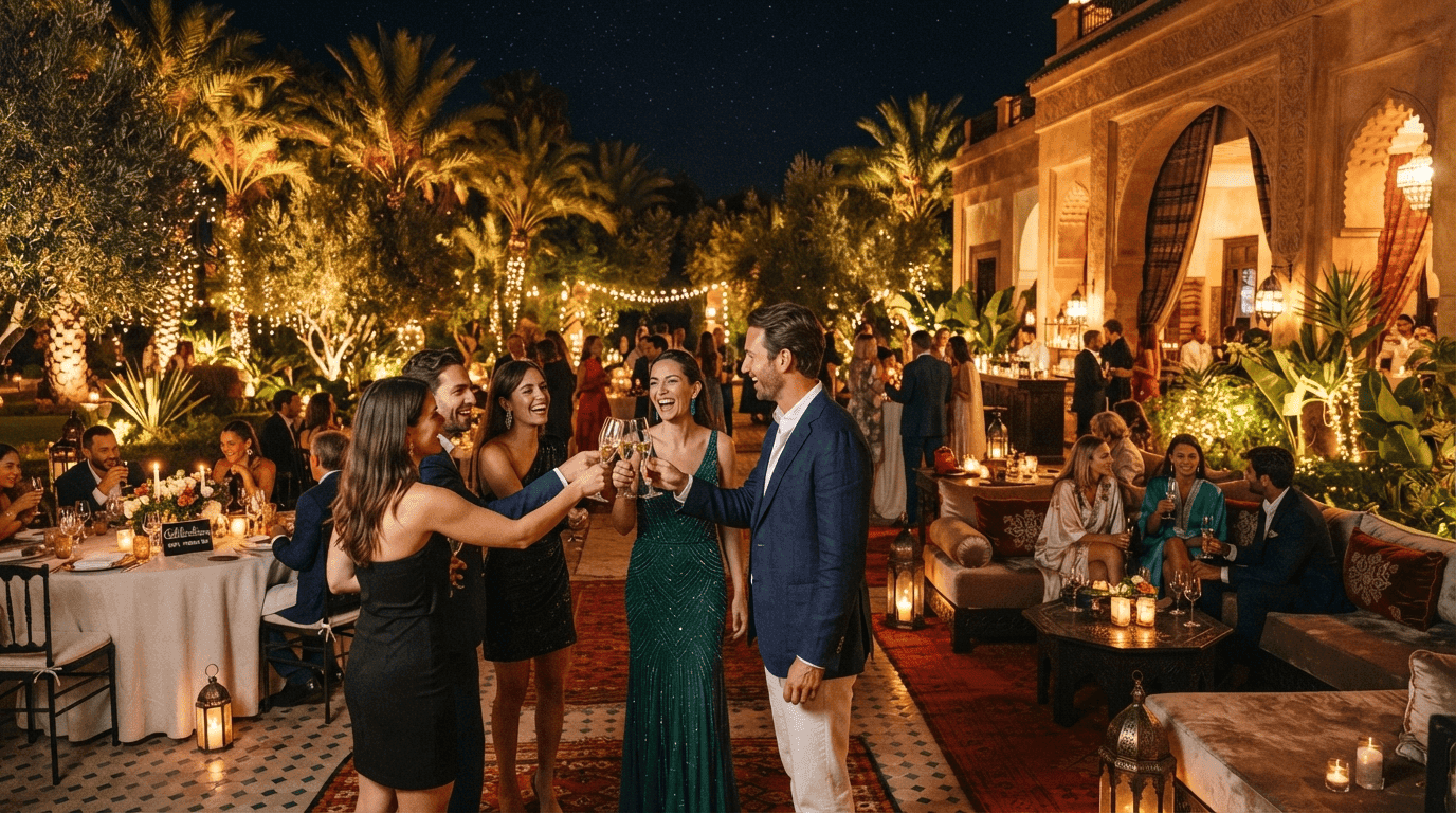 Célébration privée dans un palais à Marrakech