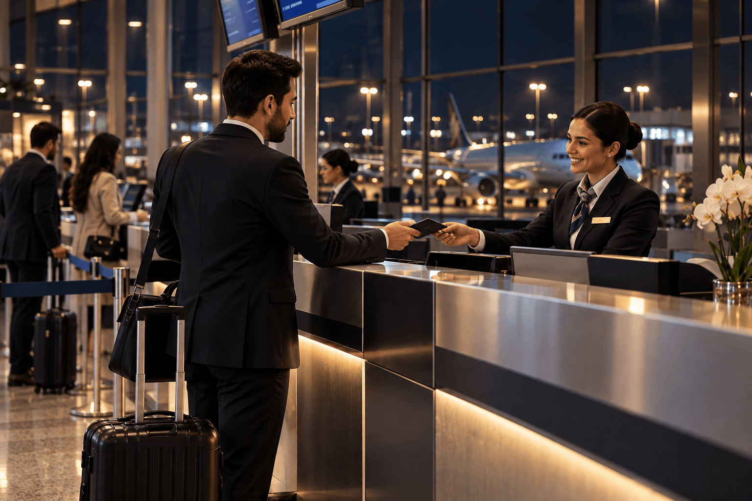 Cabine premium pour un voyage en avion